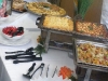 Brunch buffet strata, enhilada and cheese covered chips