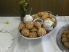 Almond scones with lemon sauce drizzle