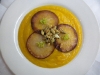 Roasted butternut squash potage with sauteed apple and pumpkin seed