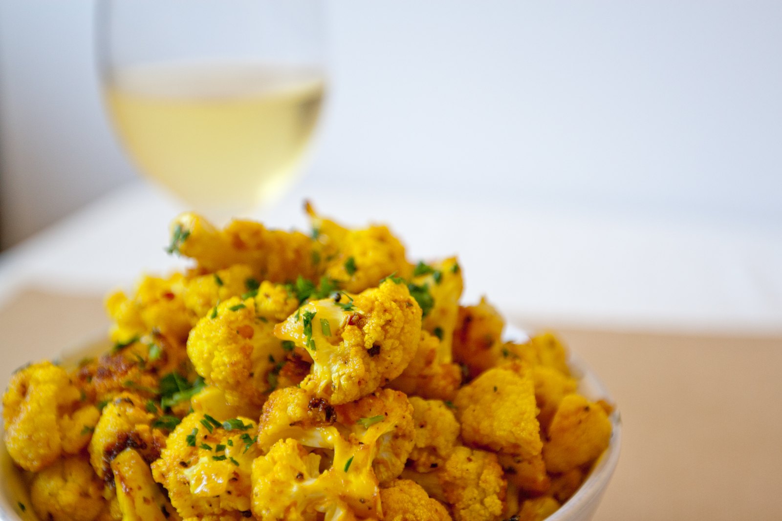 Mustard Turmeric Roasted Cauliflower
