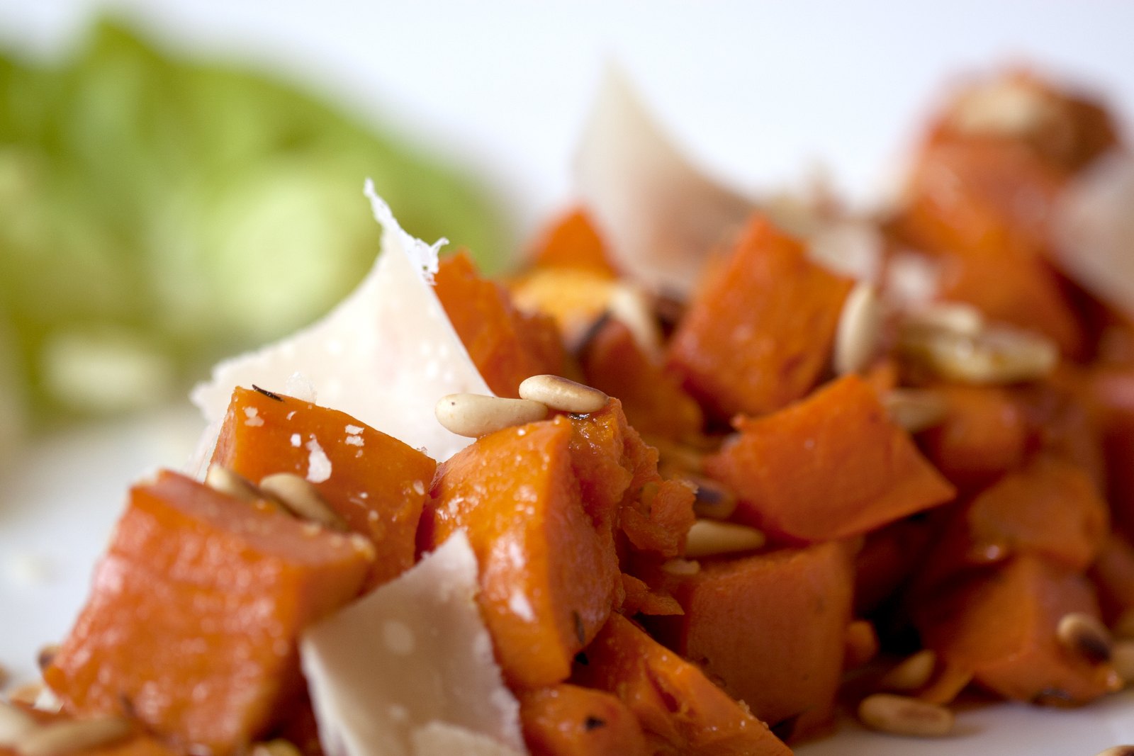 Roasted Sweet Potato with Pine Nuts
