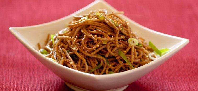 Soba noodles with Green Onions and Plum Vinegar